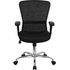 image:imageFlash Furniture Jasmine MidBack Black Mesh Contemporary Swivel Task Office Chair with Chrome Base and Adjustable ArmsBlack