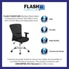image:imageFlash Furniture Jasmine MidBack Black Mesh Contemporary Swivel Task Office Chair with Chrome Base and Adjustable ArmsBlack