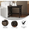 image:imageFlash Furniture Jasper Farmhouse Solid Wood End Table Rustic End Side Table XFrame Design for Living Room Bedroom Home Office 1975 H Acacia GrayRustic WhiteDark Gray