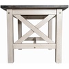 image:imageFlash Furniture Jasper Farmhouse Solid Wood End Table Rustic End Side Table XFrame Design for Living Room Bedroom Home Office 1975 H Acacia GrayRustic WhiteAcacia Gray TopRustic White Frame