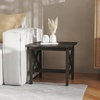 image:imageFlash Furniture Jasper Farmhouse Solid Wood End Table Rustic End Side Table XFrame Design for Living Room Bedroom Home Office 1975 H Acacia GrayRustic WhiteDark Gray