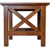 image:imageFlash Furniture Jasper Farmhouse Solid Wood End Table Rustic End Side Table XFrame Design for Living Room Bedroom Home Office 1975 H Acacia GrayRustic WhiteWalnut