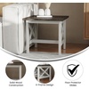 image:imageFlash Furniture Jasper Farmhouse Solid Wood End Table Rustic End Side Table XFrame Design for Living Room Bedroom Home Office 1975 H Acacia GrayRustic WhiteAcacia Gray TopRustic White Frame