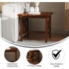 image:imageFlash Furniture Jasper Farmhouse Solid Wood End Table Rustic End Side Table XFrame Design for Living Room Bedroom Home Office 1975 H Acacia GrayRustic WhiteWalnut