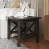 image:imageFlash Furniture Jasper Farmhouse Solid Wood End Table Rustic End Side Table XFrame Design for Living Room Bedroom Home Office 1975 H Acacia GrayRustic WhiteDark Gray