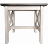 image:imageFlash Furniture Jasper Farmhouse Solid Wood End Table Rustic End Side Table XFrame Design for Living Room Bedroom Home Office 1975 H Acacia GrayRustic WhiteAcacia Gray TopRustic White Frame