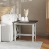 image:imageFlash Furniture Jasper Farmhouse Solid Wood End Table Rustic End Side Table XFrame Design for Living Room Bedroom Home Office 1975 H Acacia GrayRustic WhiteAcacia Gray TopRustic White Frame