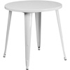 image:imageFlash Furniture Jeffrey Commercial Grade 30 Round Green Metal IndoorOutdoor TableWhite