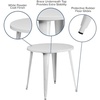 image:imageFlash Furniture Jeffrey Commercial Grade 30 Round Green Metal IndoorOutdoor TableWhite