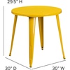 image:imageFlash Furniture Jeffrey Commercial Grade 30 Round Green Metal IndoorOutdoor TableYellow