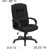 image:imageFlash Furniture Jessica High Back Black LeatherSoft Executive Swivel Office Chair with ArmsBlack Fabric