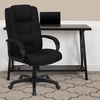 image:imageFlash Furniture Jessica High Back Black LeatherSoft Executive Swivel Office Chair with ArmsBlack Fabric