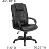 image:imageFlash Furniture Jessica High Back Black LeatherSoft Executive Swivel Office Chair with ArmsBlack Leathersoft