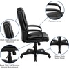image:imageFlash Furniture Jessica High Back Black LeatherSoft Executive Swivel Office Chair with ArmsBlack Leathersoft