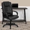 image:imageFlash Furniture Jessica High Back Black LeatherSoft Executive Swivel Office Chair with ArmsBlack Leathersoft