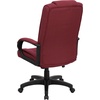 image:imageFlash Furniture Jessica High Back Black LeatherSoft Executive Swivel Office Chair with ArmsBurgundy Fabric