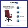 image:imageFlash Furniture Jessica High Back Black LeatherSoft Executive Swivel Office Chair with ArmsBurgundy Fabric