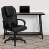 image:imageFlash Furniture Jessica High Back Black LeatherSoft Executive Swivel Office Chair with Oversized Headrest and Arms