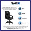 image:imageFlash Furniture Jessica High Back Black LeatherSoft Executive Swivel Office Chair with Oversized Headrest and Arms