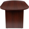 image:imageFlash Furniture Jones 6 Oval Multipurpose Conference Table Business Meeting Table for Office and Conference Rooms Rustic GrayMahogany