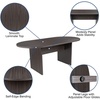 image:imageFlash Furniture Jones 6 Oval Multipurpose Conference Table Business Meeting Table for Office and Conference Rooms Rustic GrayRustic Gray