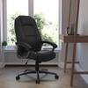 image:imageFlash Furniture Jules High Back Black LeatherSoft Executive Swivel Ergonomic Office Chair with Deep Curved Lumbar and Arms