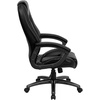 image:imageFlash Furniture Jules High Back Black LeatherSoft Executive Swivel Ergonomic Office Chair with Deep Curved Lumbar and Arms