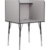 image:imageFlash Furniture Justin HeightAdjustable Student Study Carrel for Testing CentersClassrooms Modular Study CarrelPrivate Student Testing Desk GrayNebula Grey
