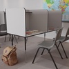 image:imageFlash Furniture Justin HeightAdjustable Student Study Carrel for Testing CentersClassrooms Modular Study CarrelPrivate Student Testing Desk GrayNebula Grey