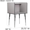 image:imageFlash Furniture Justin HeightAdjustable Student Study Carrel for Testing CentersClassrooms Modular Study CarrelPrivate Student Testing Desk GrayNebula Grey