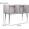 image:imageFlash Furniture Justin HeightAdjustable Student Study Carrel for Testing CentersClassrooms Modular Study CarrelPrivate Student Testing Desk GrayNebula Grey