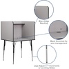 image:imageFlash Furniture Justin HeightAdjustable Student Study Carrel for Testing CentersClassrooms Modular Study CarrelPrivate Student Testing Desk GrayNebula Grey