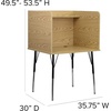 image:imageFlash Furniture Justin HeightAdjustable Student Study Carrel for Testing CentersClassrooms Modular Study CarrelPrivate Student Testing Desk GrayOak