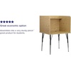 image:imageFlash Furniture Justin HeightAdjustable Student Study Carrel for Testing CentersClassrooms Modular Study CarrelPrivate Student Testing Desk GrayOak