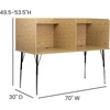 image:imageFlash Furniture Justin HeightAdjustable Student Study Carrel for Testing CentersClassrooms Modular Study CarrelPrivate Student Testing Desk GrayOak