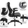 image:imageFlash Furniture Kale High Back Designer Blue Mesh Executive Swivel Ergonomic Office Chair with Adjustable ArmsBlack LeathersoftMesh