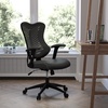 image:imageFlash Furniture Kale High Back Designer Blue Mesh Executive Swivel Ergonomic Office Chair with Adjustable ArmsBlack LeathersoftMesh