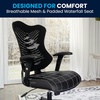 image:imageFlash Furniture Kale High Back Designer Blue Mesh Executive Swivel Ergonomic Office Chair with Adjustable ArmsBlack Mesh