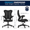 image:imageFlash Furniture Kale High Back Designer Blue Mesh Executive Swivel Ergonomic Office Chair with Adjustable ArmsBlack Mesh