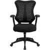 image:imageFlash Furniture Kale High Back Designer Blue Mesh Executive Swivel Ergonomic Office Chair with Adjustable ArmsBlack Mesh