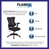 image:imageFlash Furniture Kale High Back Designer Blue Mesh Executive Swivel Ergonomic Office Chair with Adjustable ArmsBlack Mesh