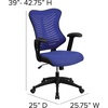 image:imageFlash Furniture Kale High Back Designer Blue Mesh Executive Swivel Ergonomic Office Chair with Adjustable ArmsBlue Mesh