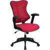 image:imageFlash Furniture Kale High Back Designer Blue Mesh Executive Swivel Ergonomic Office Chair with Adjustable ArmsBurgundy Mesh