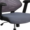 image:imageFlash Furniture Kale High Back Designer Blue Mesh Executive Swivel Ergonomic Office Chair with Adjustable ArmsGray Mesh