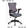 image:imageFlash Furniture Kale High Back Designer Blue Mesh Executive Swivel Ergonomic Office Chair with Adjustable ArmsGray Mesh
