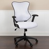 image:imageFlash Furniture Kale High Back Designer Blue Mesh Executive Swivel Ergonomic Office Chair with Adjustable ArmsWhite Mesh