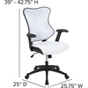 image:imageFlash Furniture Kale High Back Designer Blue Mesh Executive Swivel Ergonomic Office Chair with Adjustable ArmsWhite Mesh