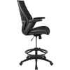 image:imageFlash Furniture Kale HighBack Ergonomic Mesh Office Chair with FlipUp Arms and Adjustable Foot Ring SpineBack Tall Executive Swivel Chair BlackBlack