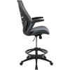 image:imageFlash Furniture Kale HighBack Ergonomic Mesh Office Chair with FlipUp Arms and Adjustable Foot Ring SpineBack Tall Executive Swivel Chair BlackDark Gray