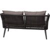 image:imageFlash Furniture Kallie Set of 2 IndoorOutdoor Stacking Club Chairs with Arms  UV Resistant Woven Natural Seat  Ivory Zippered Cushions  Black Aluminum FrameBlack